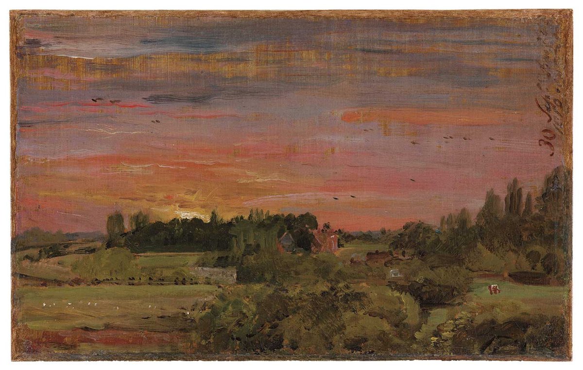 Constable beautifully captures the autumn light in View Towards the Rectory, East Bergholt, painted in Suffolk in September 1810 © Philadelphia Museum of Art