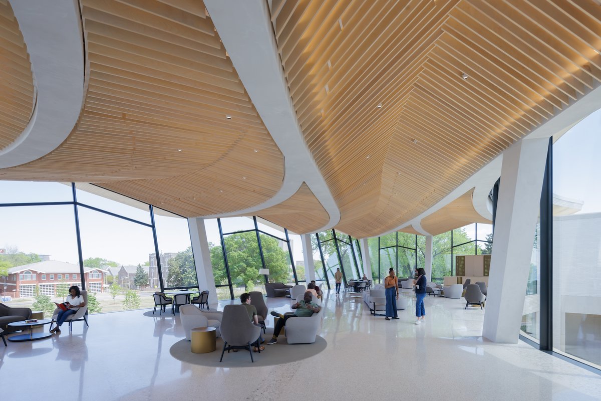The interior of the Arkansas Museum of Fine Arts' new "cultural living room" space Iwan Baan