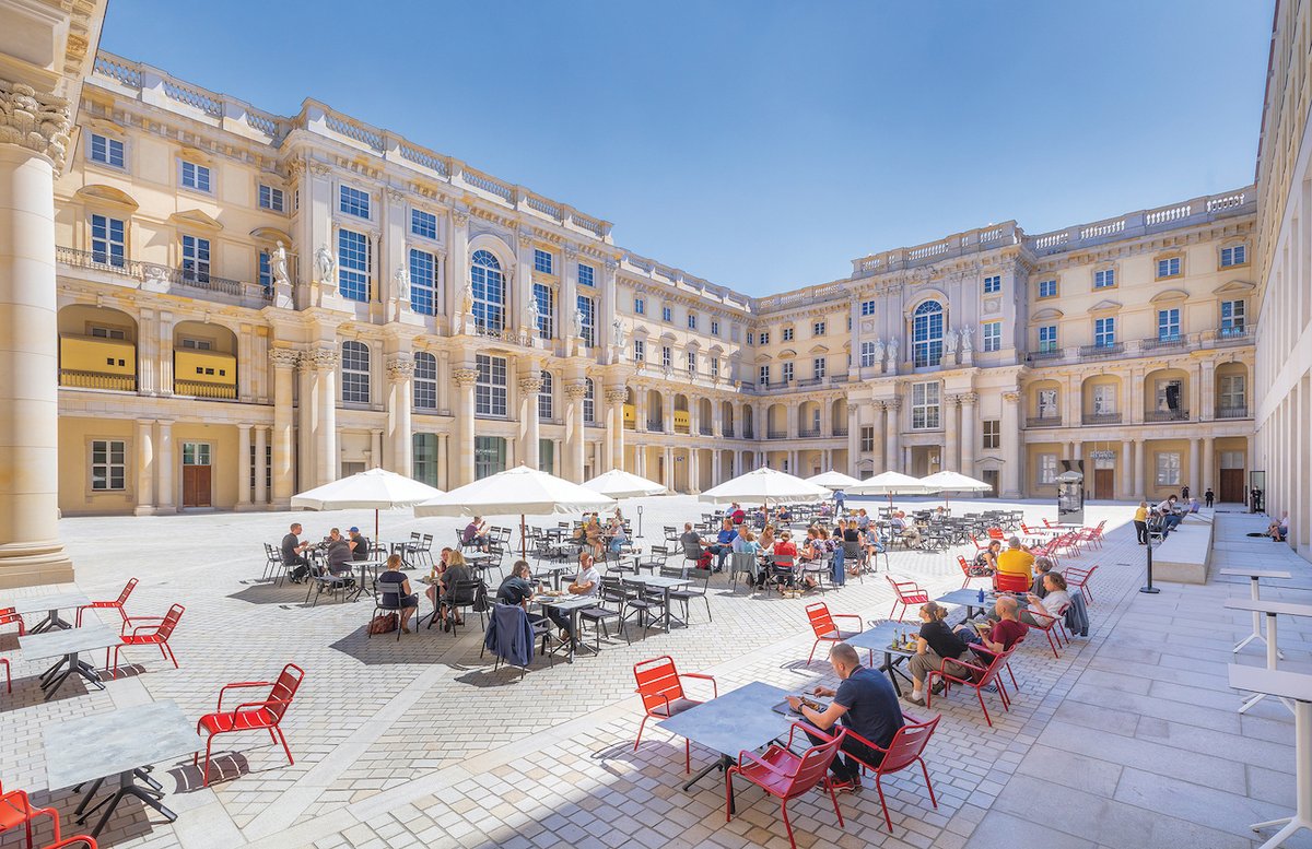 Six exhibitions are due to launch in the Humboldt Forum’s ground and first floors, while an outdoor programme, including dance, film screenings, concerts and lectures, will take place in the Schluterhöf courtyard David von Becker; © SHF