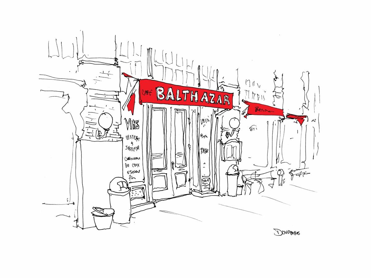 Donahue has been sketching New York's favourite eateries since 2017. Courtesy of the artist