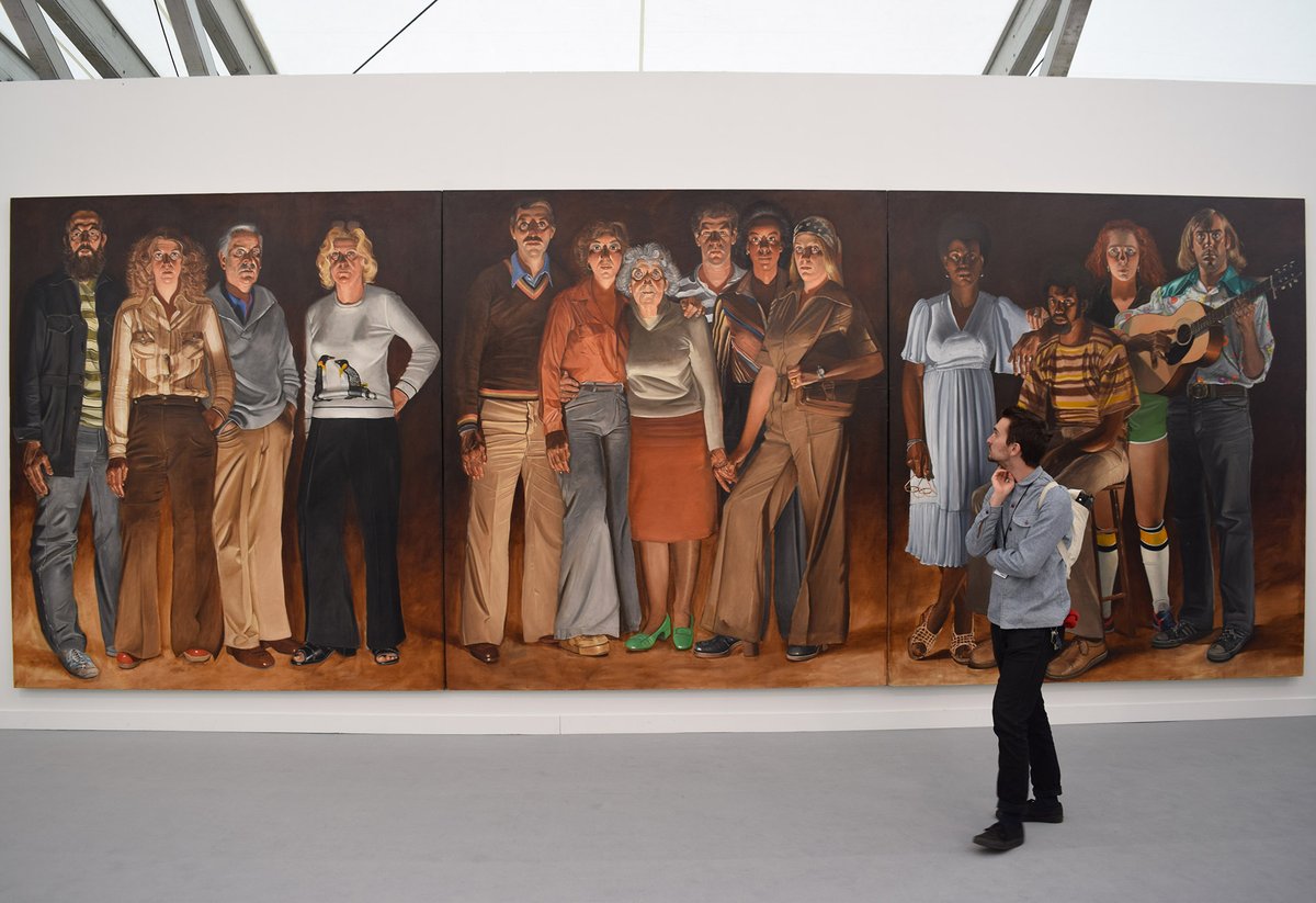 Alfred Leslie's Americans, Youngstown, Ohio (1977-78) on display on Bruce Silverstein gallery's stand at Frieze New York in 2017 © Benjamin Sutton