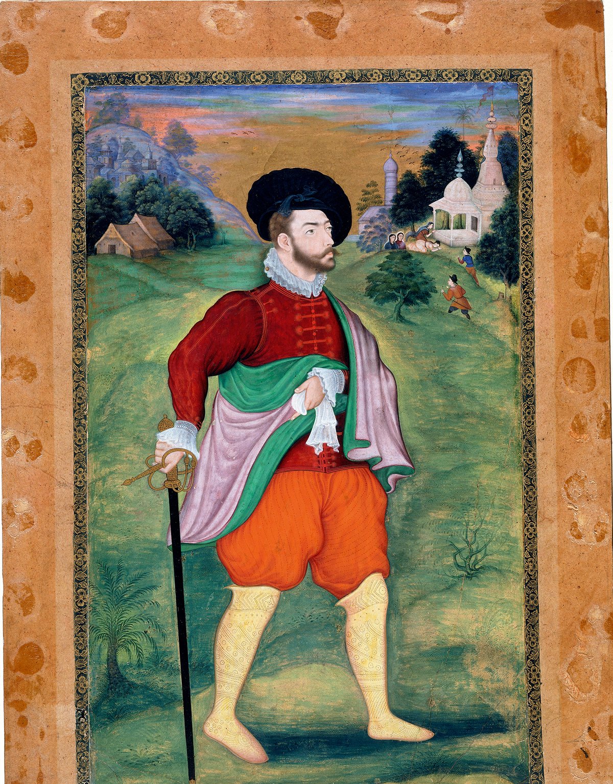 Different views: a portrait of a European by a Mughal Indian artist (1556-1605), recently on show in the V&A exhibition The Great Mughals: Art, Architecture and Opulence
© Victoria and Albert Museum, London