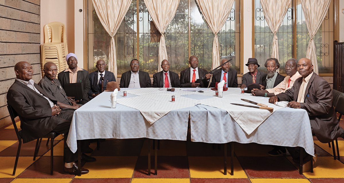 The Mau Mau War Veterans Association, Murang’a, Kenya (2019), from the series State of Emergency – Harakati za Mau Mau kwa Haki, Usawa na Ardhi Yetu, by Max Pinckers/MMWVA © Max Pinckers/MMWVA