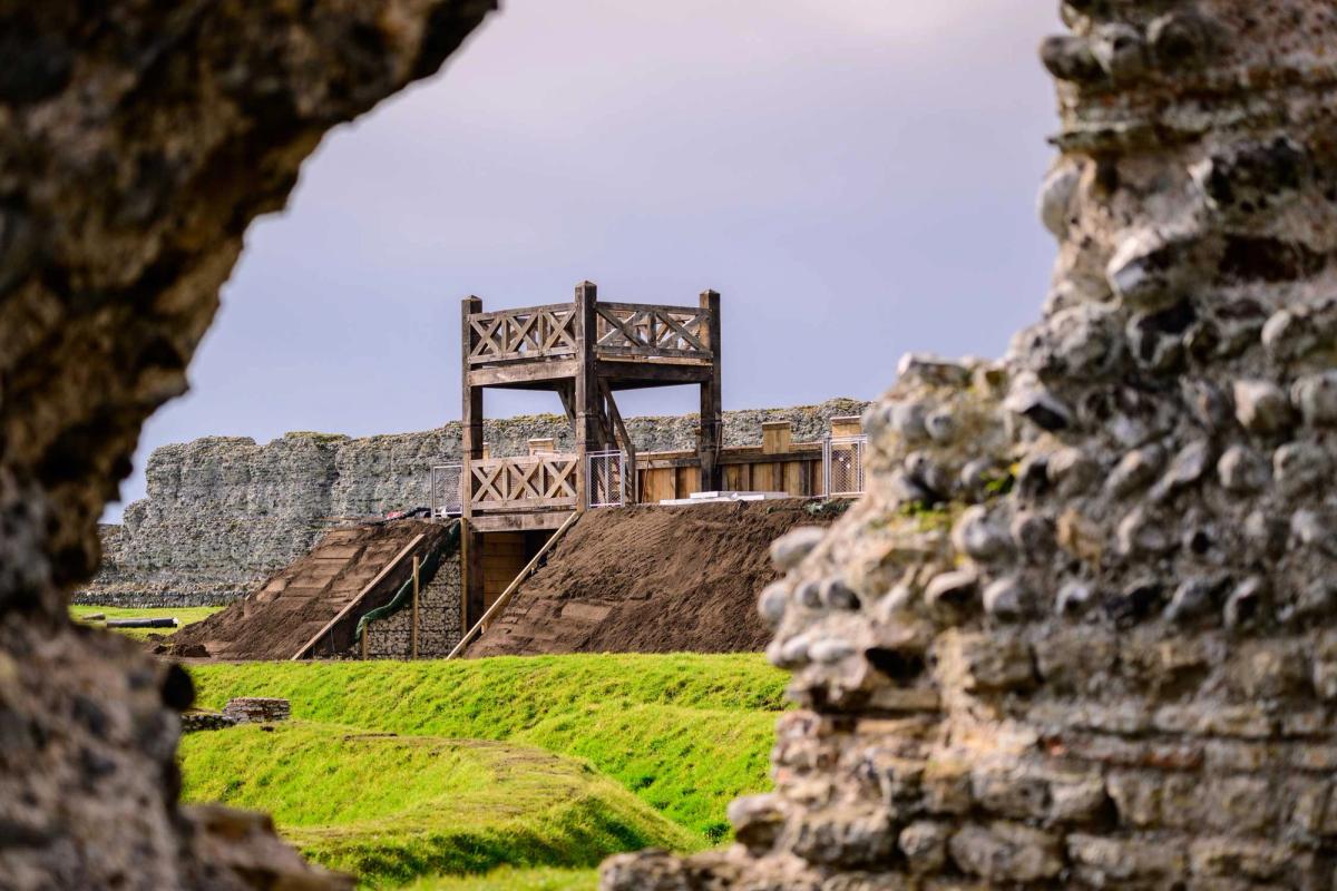 Richborough Roman Fort and Amphitheatre in Kent, England
Photo: Jim Holden. Courtesy English Heritage