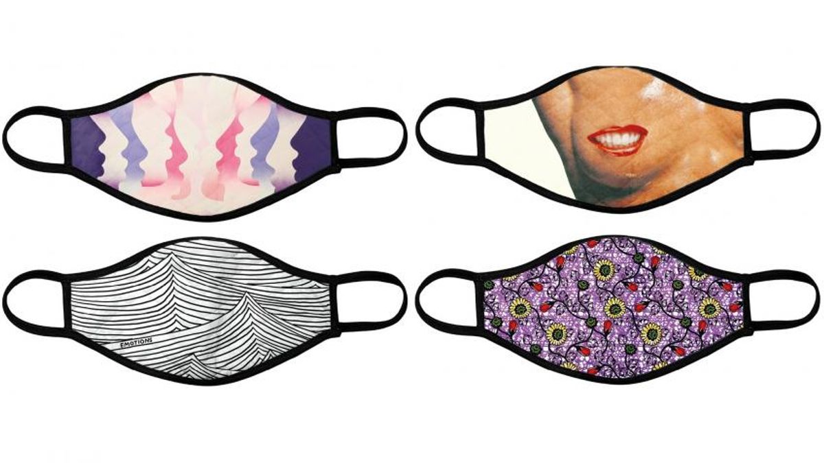 The four masks are available for £120, or £35 each, as part of a crowdfunding initiative launched by the Contemporary Art Society charity Courtesy of CAS
