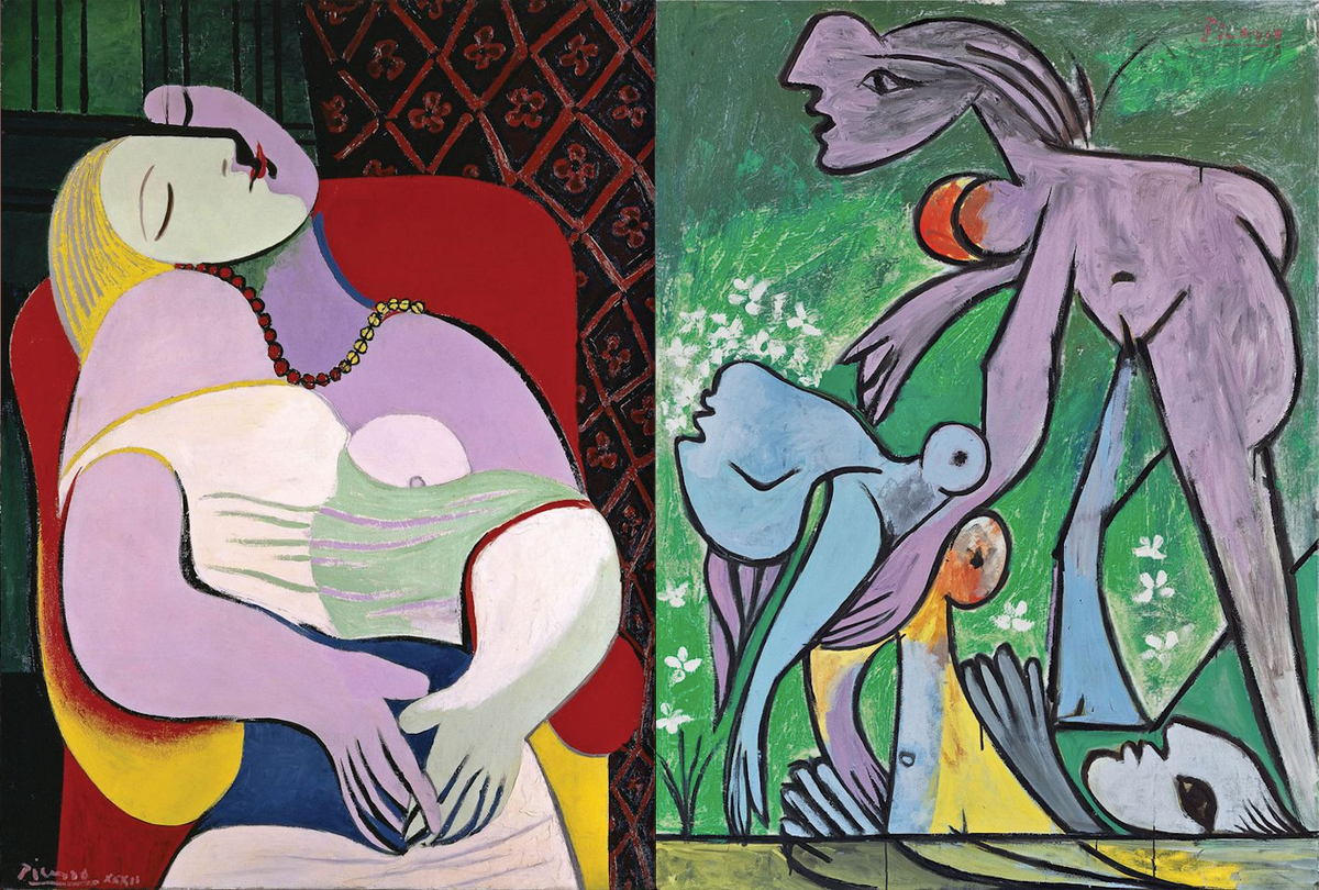 Pablo Picasso's Le Rêve (The Dream) and The Rescue (Le sauvetage) (both 1932) Private Collection and Fondation Beyeler, Riehen/Basel. Both Succession Picasso/DACS London, 2017