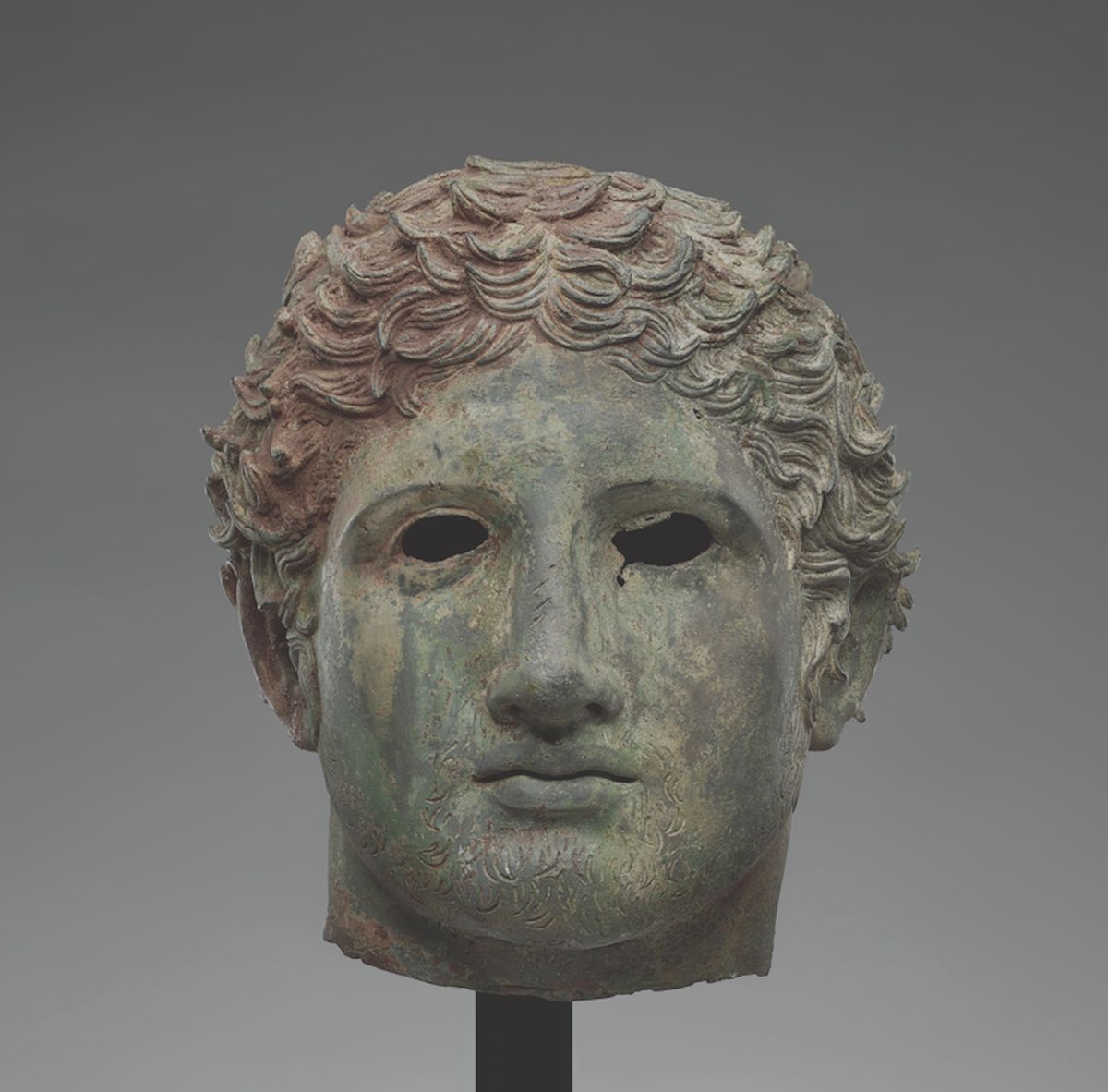 Head from a Statue of a Youth (1st century BC–1st century AD) Courtesy the J. Paul Getty Museum