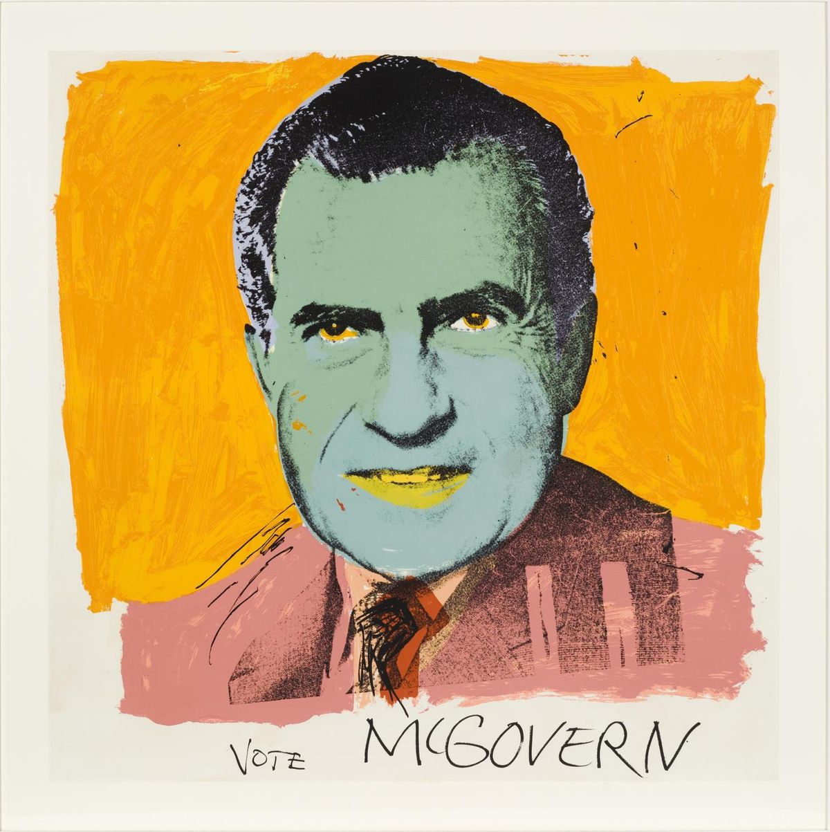 One of many Warhol's donated to the MCA Chicago by the late patron Beatrice "Buddy" Cummings Mayer. Andy Warhol's Vote McGovern (The McGovern Poster), 1972 Photo: Nathan Keay, © MCA Chicago