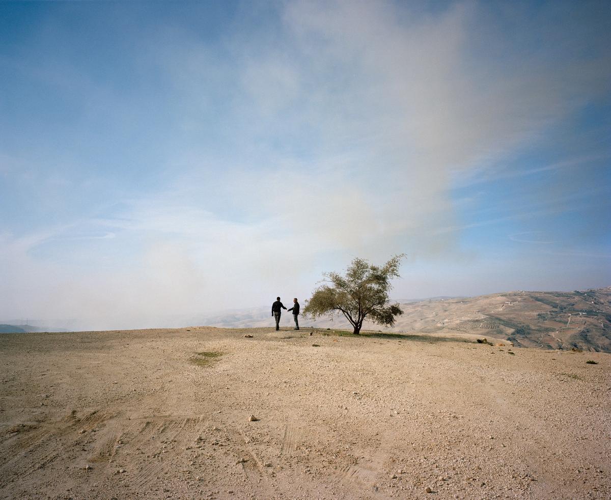 Road to Wadi Araba (2016) by Nadia Bseiso Courtesy Palo Gallery
