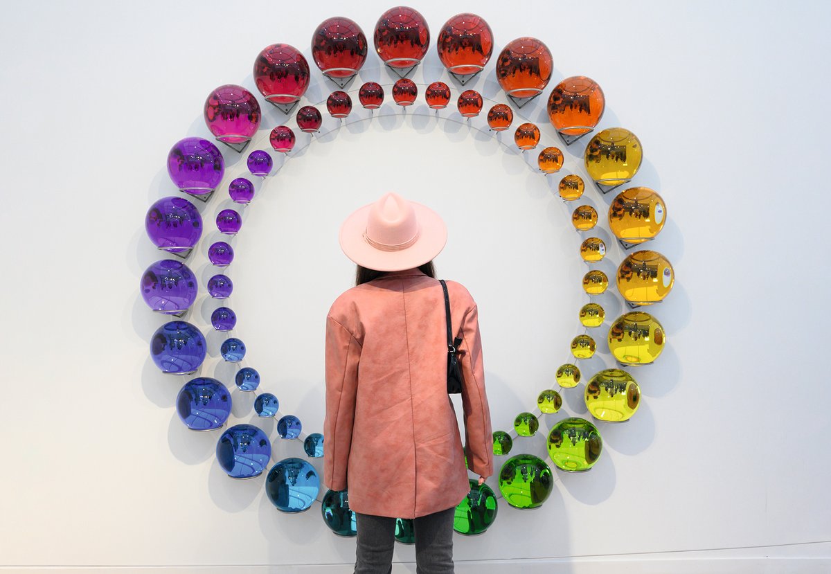 Olafur Eliasson’s Endlessly Happy Visible Endings (2023) at Frieze Los Angeles in February. Coming just weeks after the city’s devastating wildfires, Frieze focused on projects to help local artists Photo: Casey Kelbaugh
