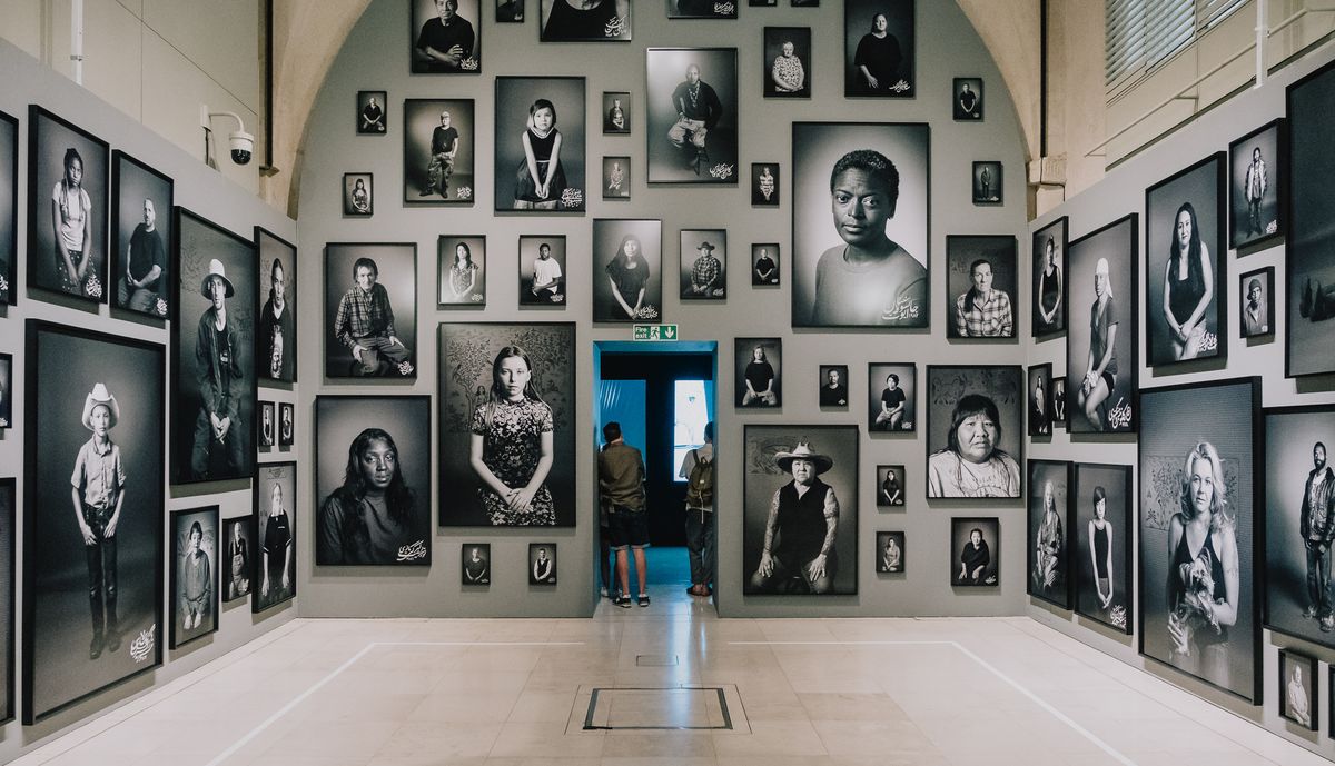Shirin Neshat's installation at Photo London Courtesy the artist and Goodman Gallery, London