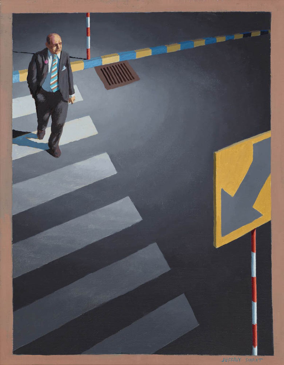 This 1981 work, Study For Man With Bouquet, by the Adelaide-born painter Jeffrey Smart (1921-2013), is part of the collection of CBUS, an Australian retirement fund. The works being sold off are expected to net around $6.3m © Jeffrey Smart