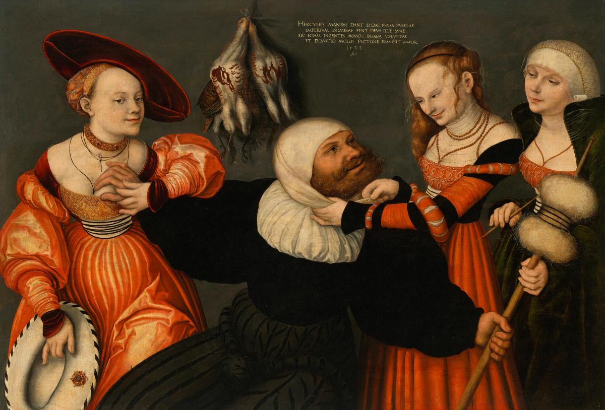 Hercules at the Court of Omphale (1533) attributed to Lucas Cranach the Elder and workshop Courtesy Christie's