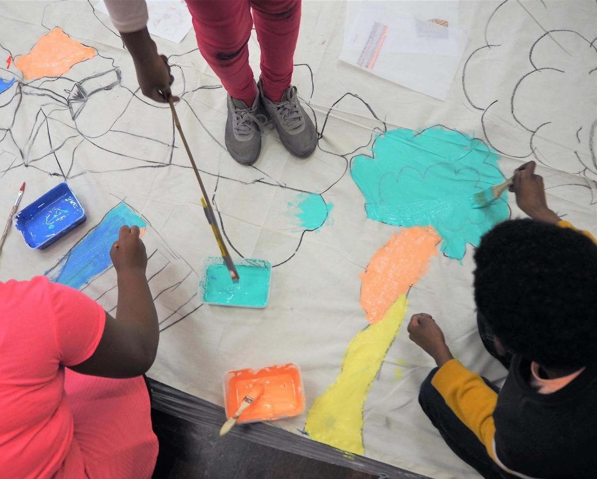 Only 2.7% of the UK's art sector come from Black, Asian and ethnically diverse backgrounds. Picture: Drawing Act II: Pattern Performance Parade, with Alexis Teplin, 2020. © Drawing Room London