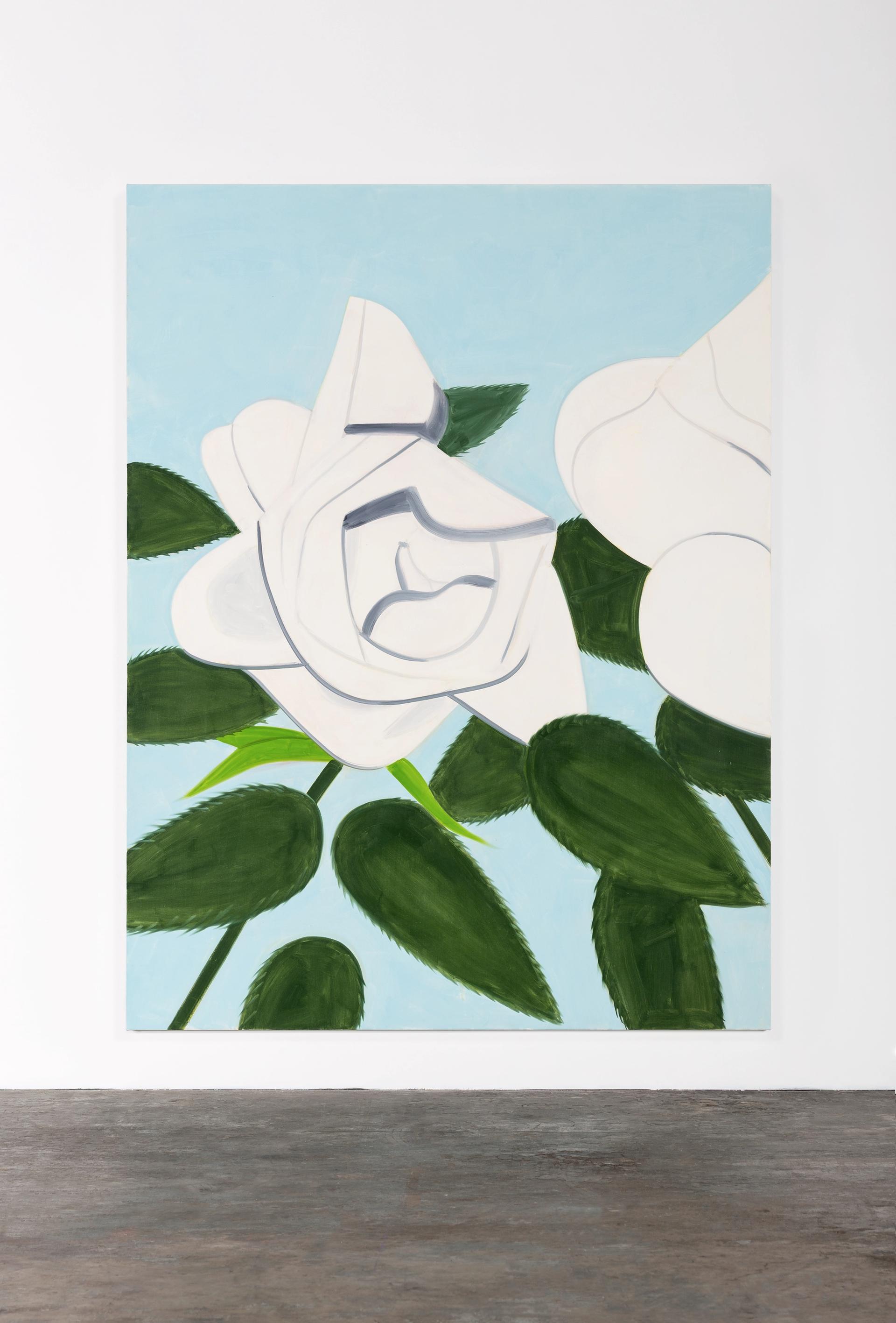Alex Katz's White Roses 7 (2012) is offered for $900,000 by Gavin Brown's Enterprise. Courtesy of Sotheby's