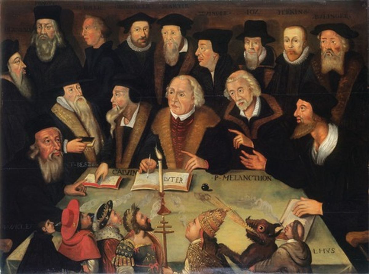 An anonymous depiction of Martin Luther and his Reformers (1625-50)