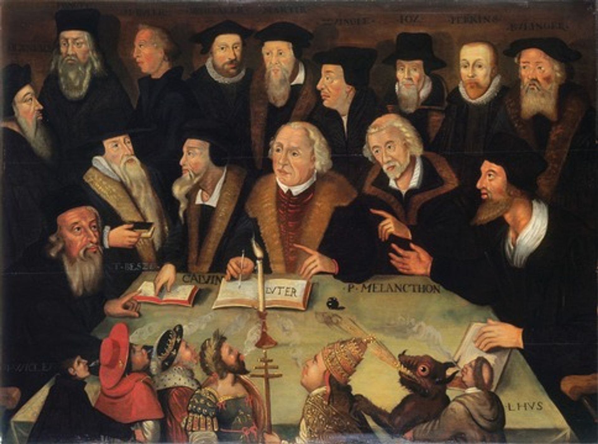 An anonymous depiction of Martin Luther and his Reformers (1625-50) 