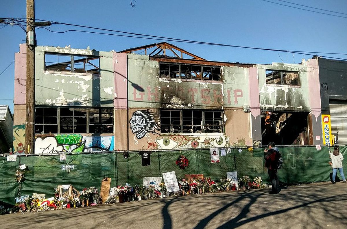 The Ghost Ship warehouse in Oakland, California, where 36 died in a fire in December 2016. Jim Heaphy, via Creative Commons