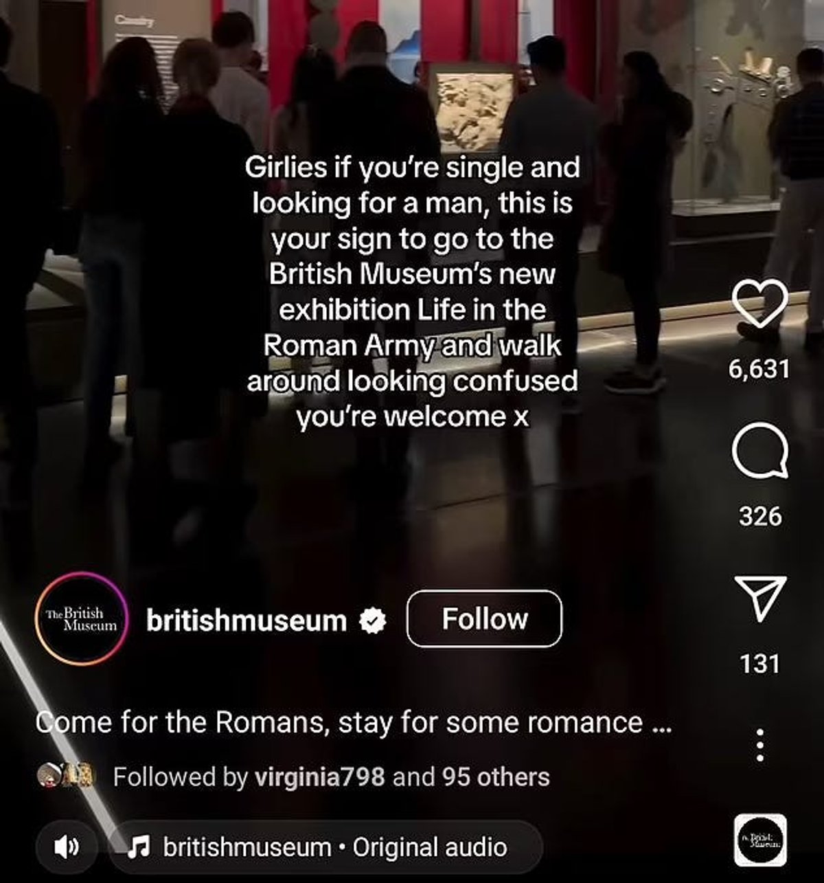 The British Museum took to the Instagram comments to defend the post
CSMFHT via Substack; British Museum via Instagram