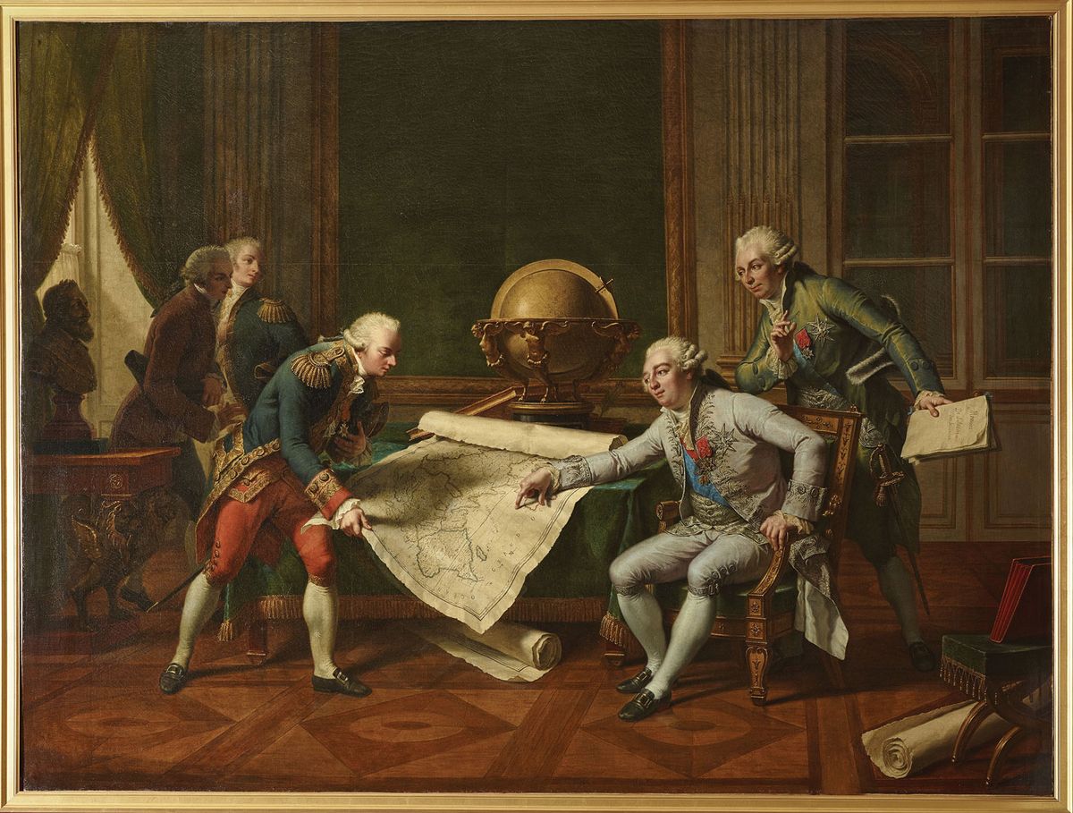 Louis XVI Giving his Instructions to La Pérouse, 26 June 1785 (1817) by Nicolas-André Monsiau © Château de Versailles; Dist. RMN; © Christophe Fouin