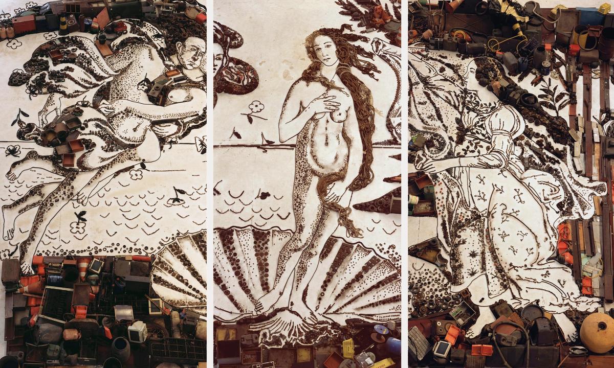 Vik Muniz's The Birth of Venus, after Botticelli (from Pictures of Junk, 2008)

Courtesy of Ben Brown Fine Arts and the artist