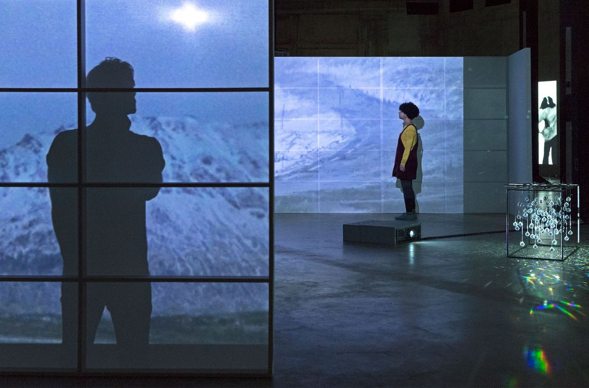 An installation view of the Joan Jonas exhibition at Tate Modern, London © Tate photography (Seraphina Neville)