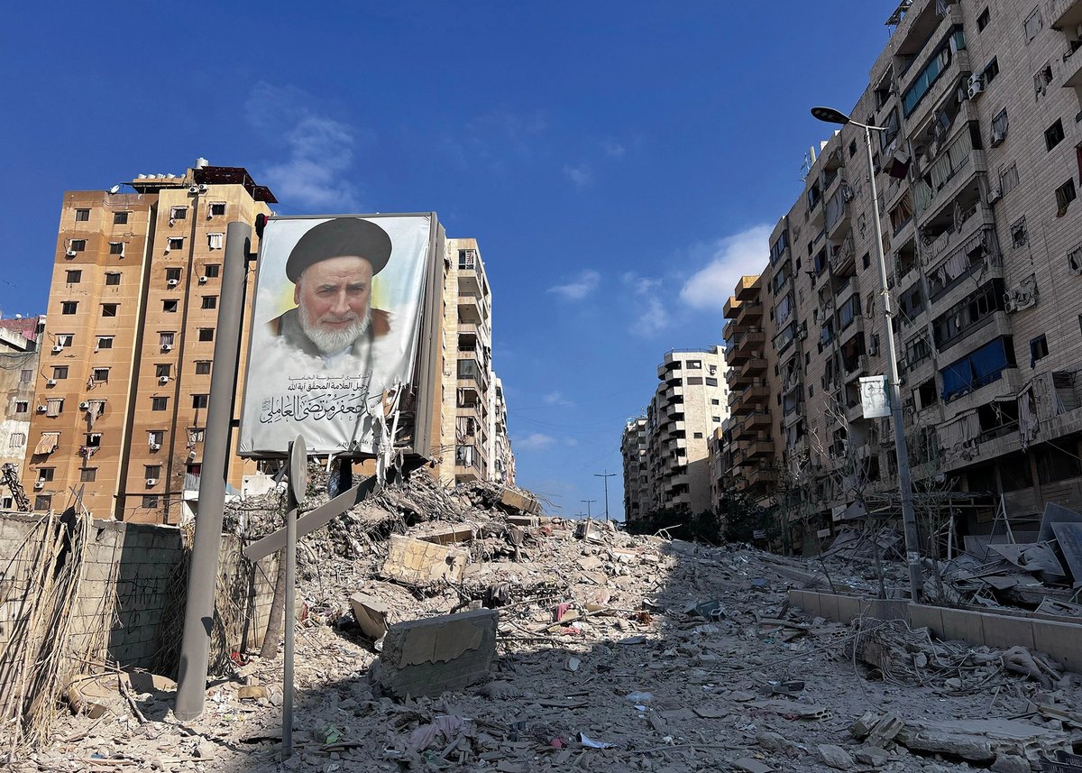 A southern suburb of Beirut is left in ruins after an Israeli air strike on 11 October Abaca Press/Alamy Stock Photo