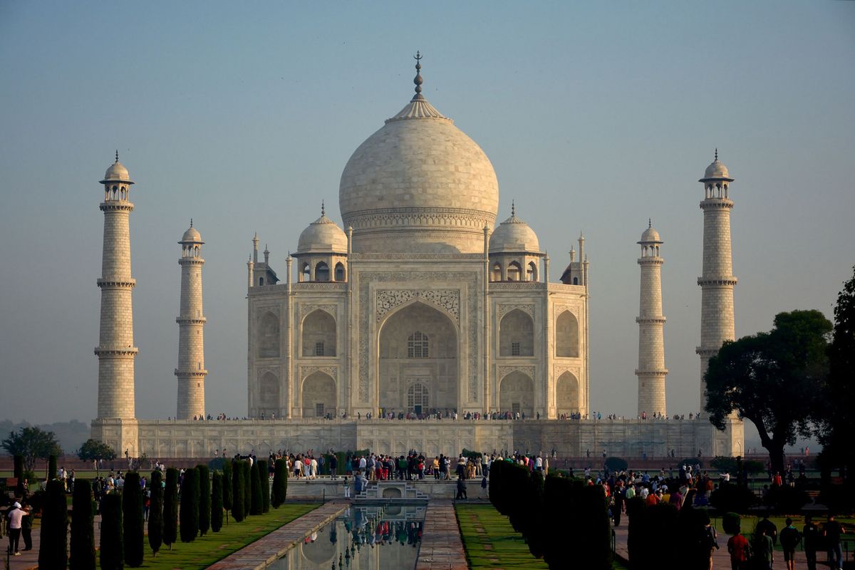 The Taj Mahal, built in the 17th century as a mausoleum, attracts around 70,000 visitors a day Nilesh Korgaonkar