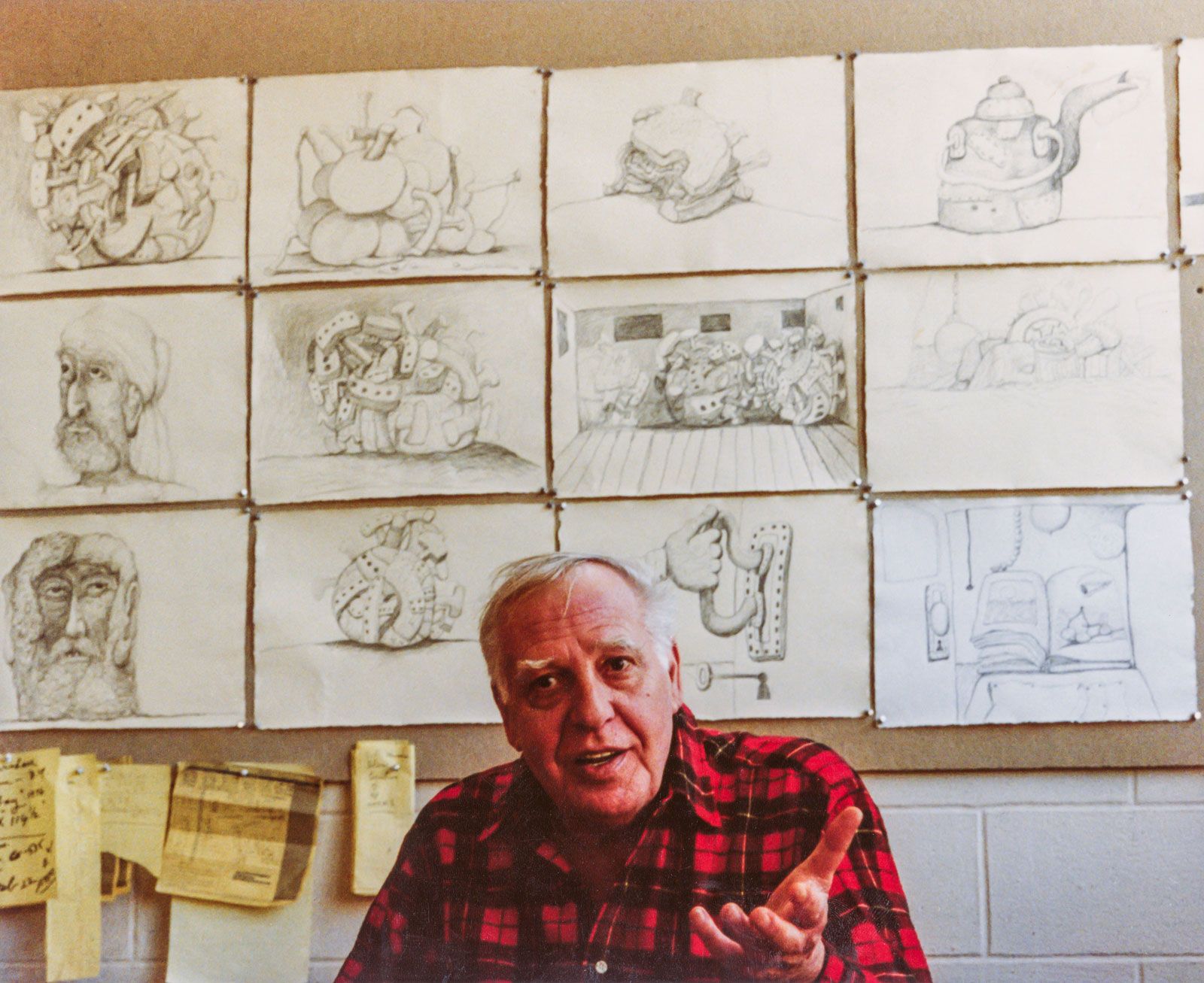 Philip Guston in his studio in 1980 Photo: Sidney Felsen, Gemini G.E.L.