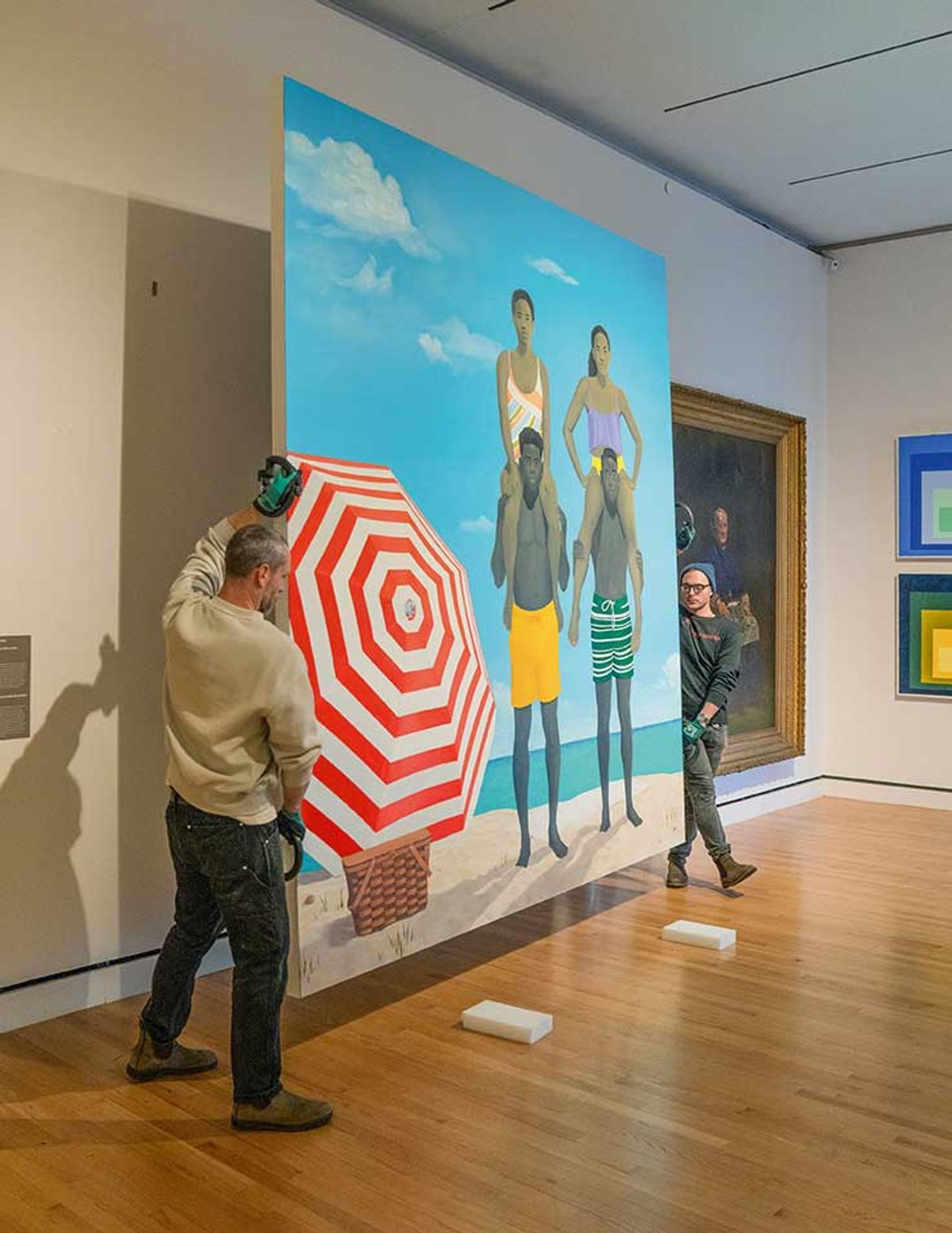 The new hardware has been installed on a frequently loaned Amy Sherald work at the Crystal Bridges Museum of American Art in Bentonville in the US © Amy Sherald/Artist Engineering