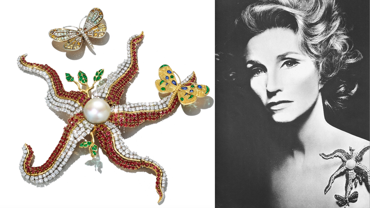 Socialite and ballet patron Rebekah Harkness owned the Salvador Dalí-designed brooch. Courtesy Christie's and Harkness Ballet via Wikimedia Commons