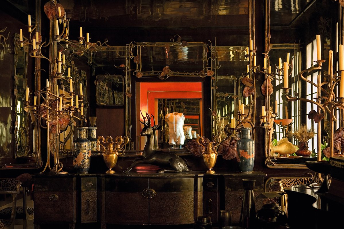 Claude Lalanne, An Important Ensemble of Fifteen Mirrors, from the Salon de Musique of Yves Saint Laurent and Pierre Bergé’s Apartment, Paris (1974-85) Photo: Jerome Galland for AD France; courtesy Sotheby’s