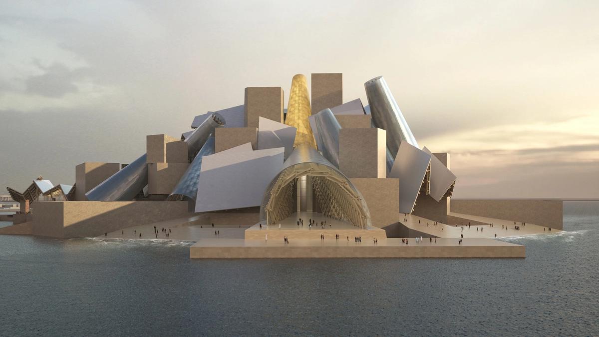 Rendering of the Frank Gehry-designed Guggenheim Abu Dhabi Photo: Courtesy TDIC and Gehry Partners, LLP