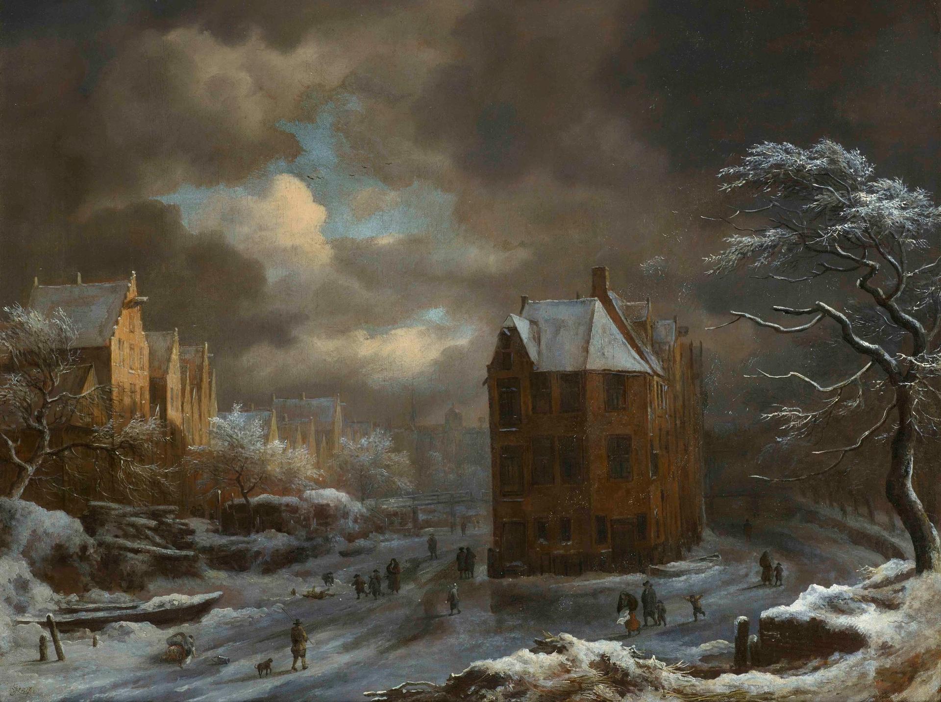 Jacob van Ruisdael’s ‘The Hekelveld’, in Amsterdam in Winter (around 1665-70), is in Agnews’ London Art Week exhibition, Landscapes and Cityscapes, from the 17th to 20th century Courtesy of Agnews
