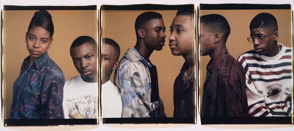 Dawoud Bey’s Sharmaine, Vicente, Joseph, Andre, and Charlie (1993), is in Toward Common Cause show Courtesy of the artist