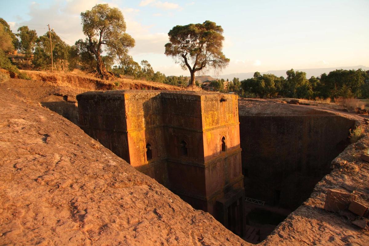 The Church of Saint George is one of eleven rock-hewn monolithic churches in Lalibela, a city in the Amhara Region of Ethiopia Photo: Alastair Rae