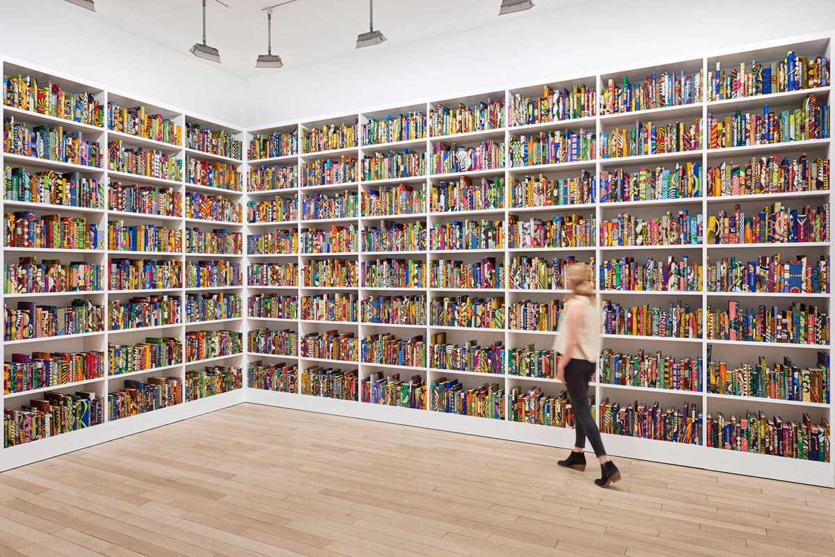 Yinka Shonibare’s The British Library (2014). He has created a new version for the US Phoebe D’Heurle