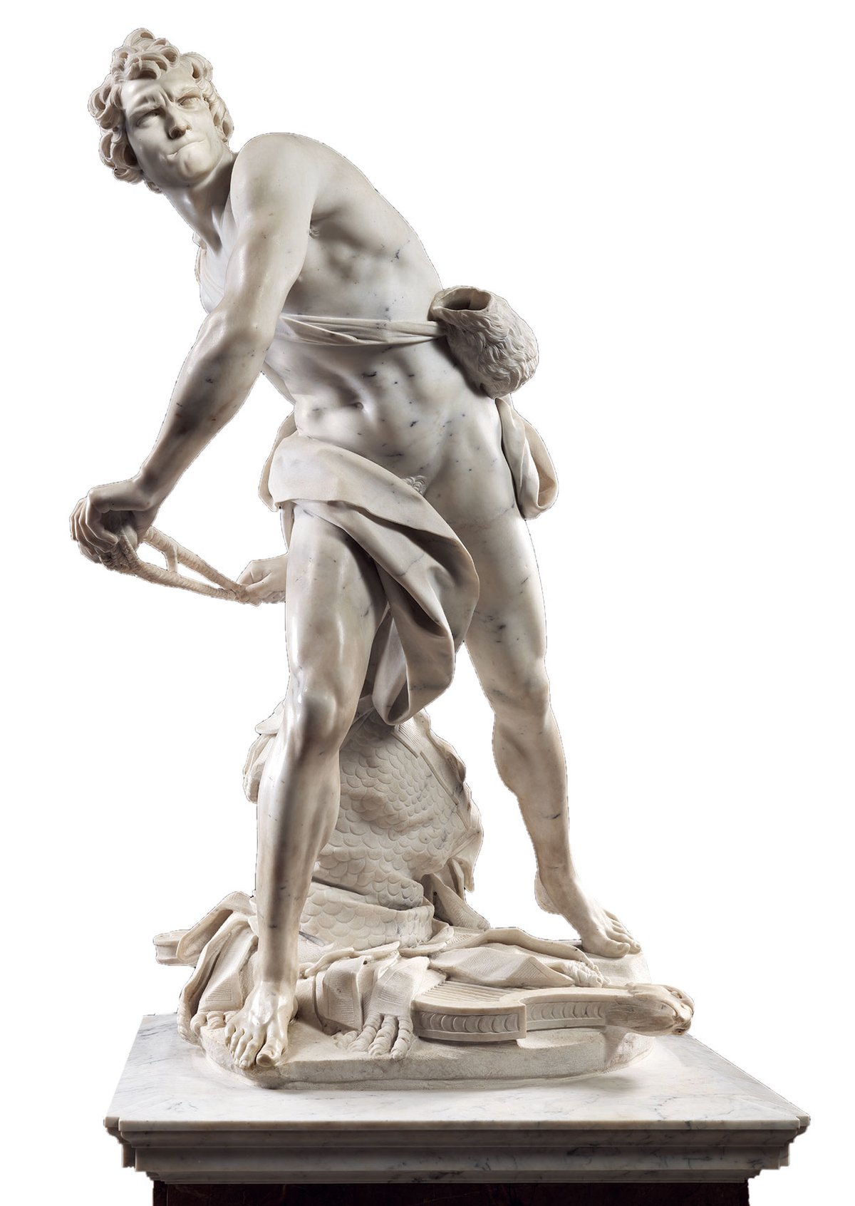 Gian Lorenzo Bernini’s David (1623-24), the life-size marble sculpture commissioned by Cardinal Scipione Borghese, was completed in only seven months Photo © Luciano Romano, courtesy of Borghese Gallery