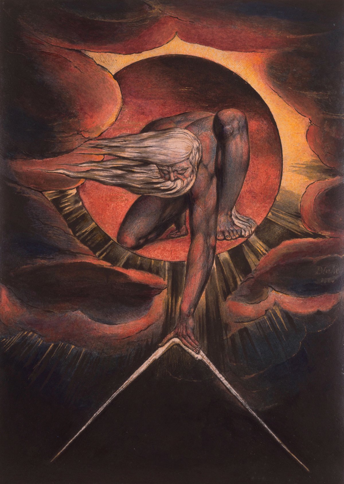 William Blake's "Europe" frontispiece for the book The Ancient of Days (1827) Courtesy of the Whitworth, University of Manchester