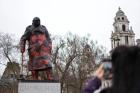 Man arrested after London Winston Churchill statue sprayed with ‘Zionist war criminal’ graffiti