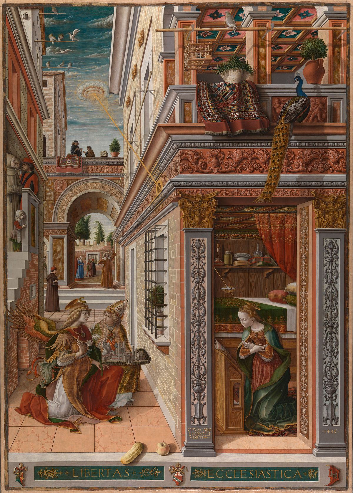 Carlo Crivelli's The Annunciation, with Saint Emidius (1486) © The National Gallery, London