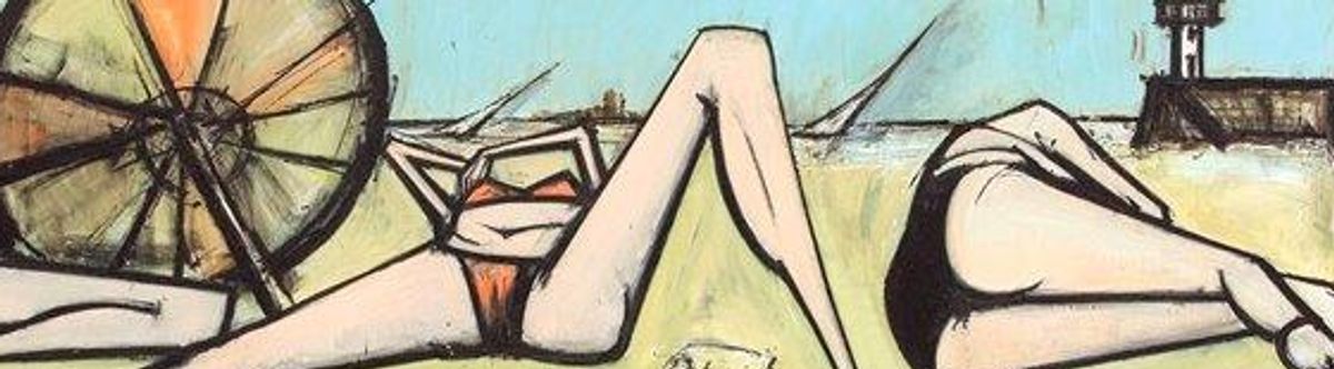 Bernard Buffet's Les plages, la grande plage (1967). Galerie Tamenaga