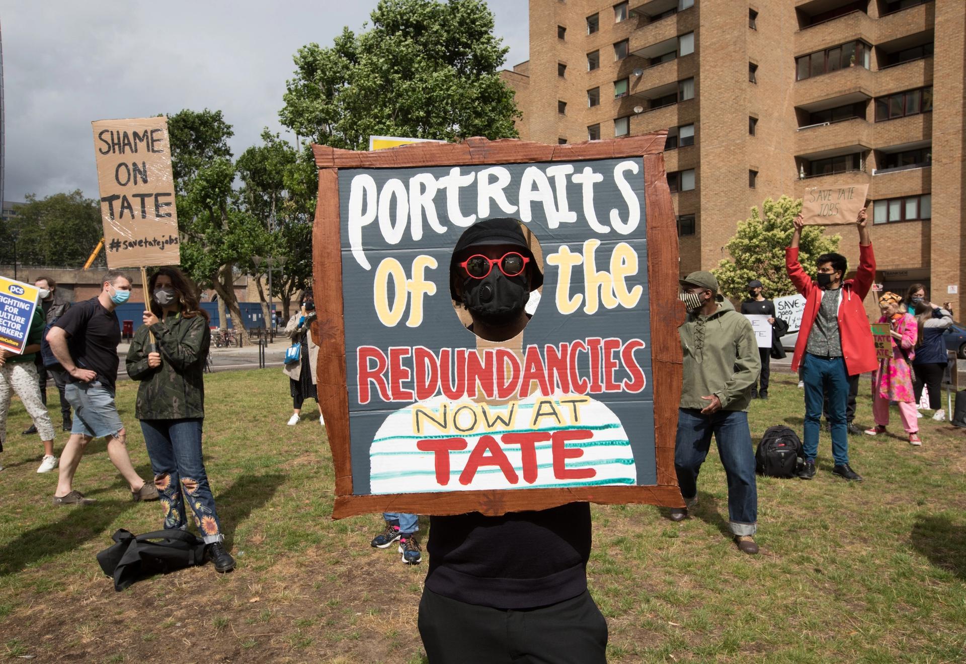 Demonstrations were held outside Tate Modern on 27 July Photo: © David Owens