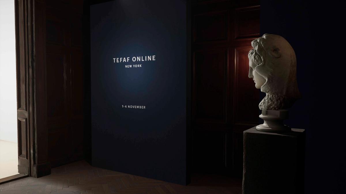 A view of the Greek bust of Hercules in VR Courtesy of ArtAncient