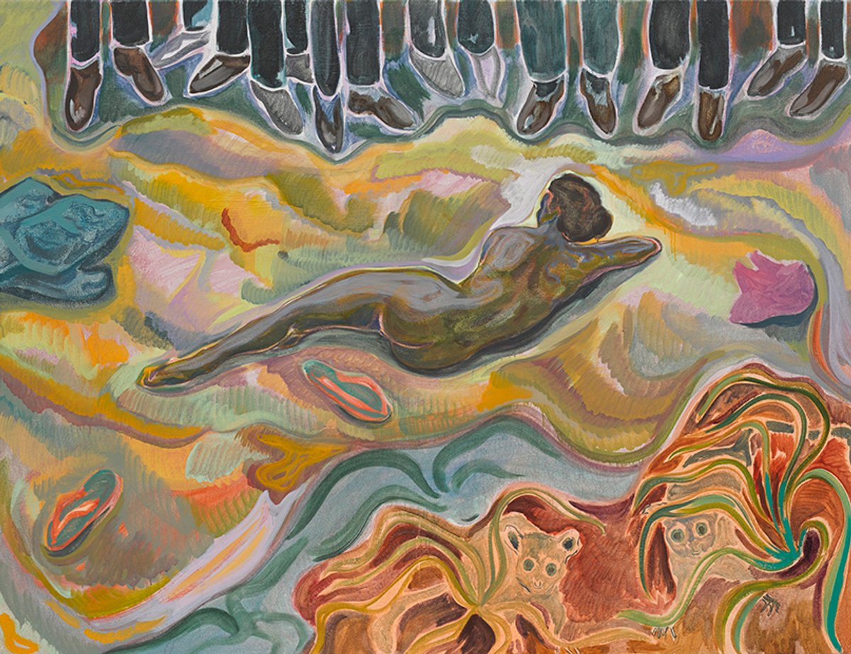 Michael Armitage's #mydressmychoice (2015) © Michael Armitage. Photo © White Cube (George Darrell)