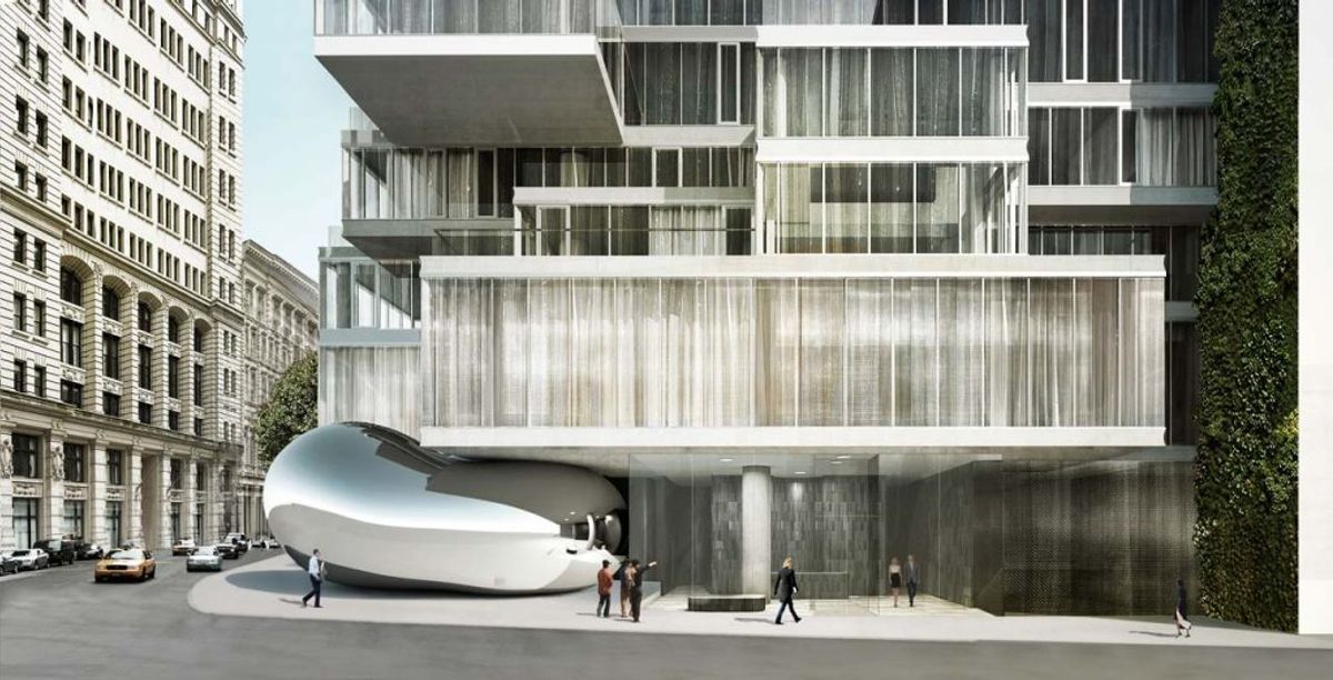 A rendering of Anish Kapoor's sculpture at 56 Leonard Street in New York © Anish Kapoor