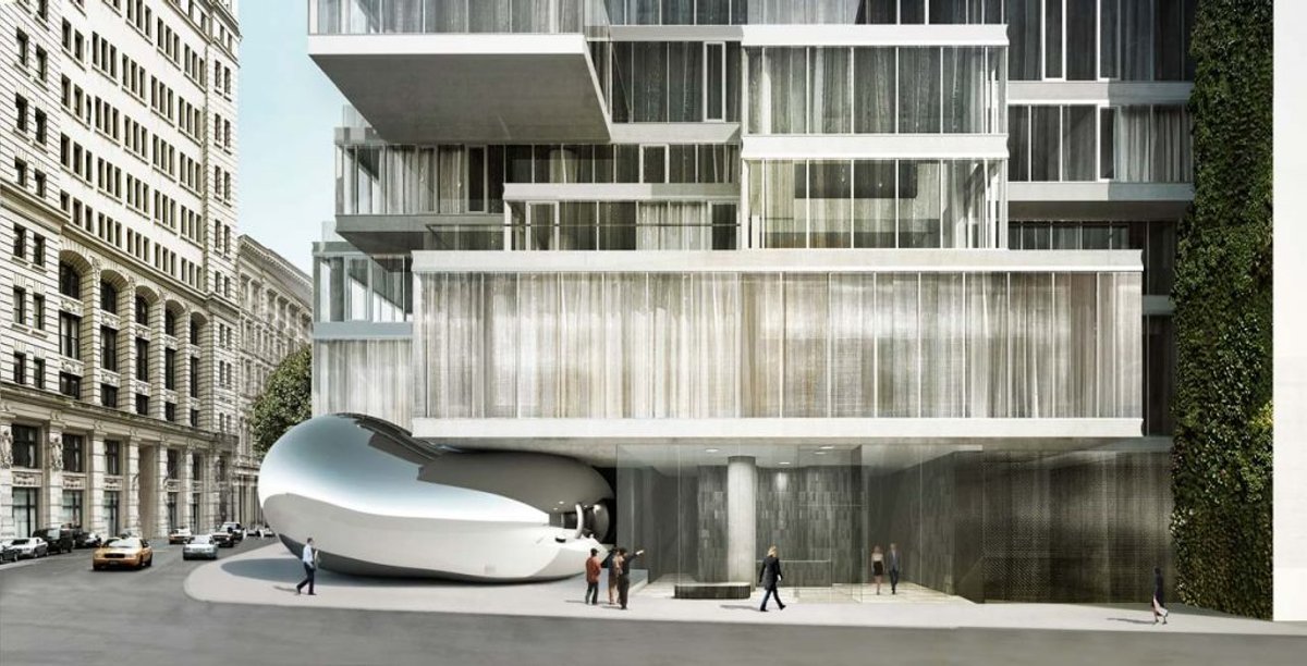 A rendering of Anish Kapoor's sculpture at 56 Leonard Street in New York © Anish Kapoor