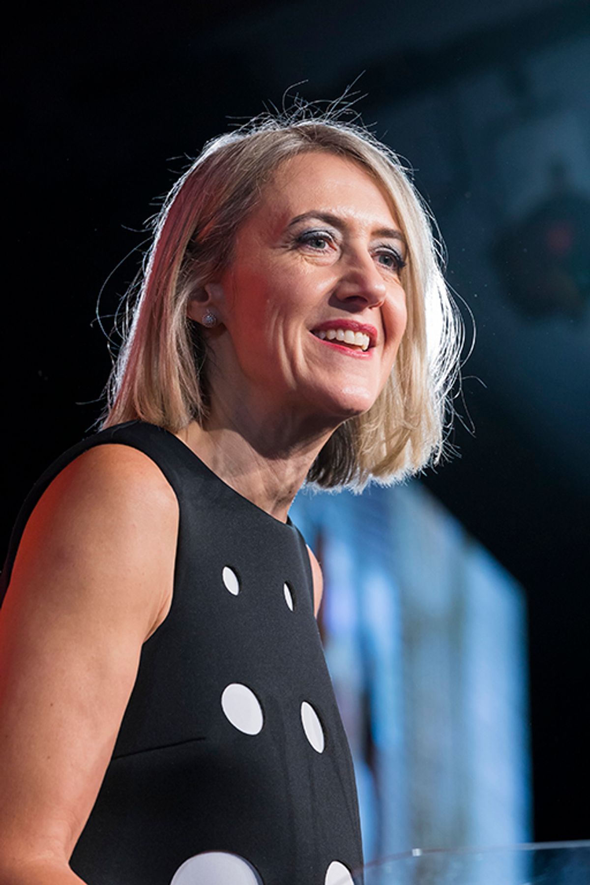 Caroline Baumann, then the director of the Cooper Hewitt,  Smithsonian Design Museum, at the institution's 2017 National Design Awards gala in New York Scott Rudd/Sipa USA,  via AP Images