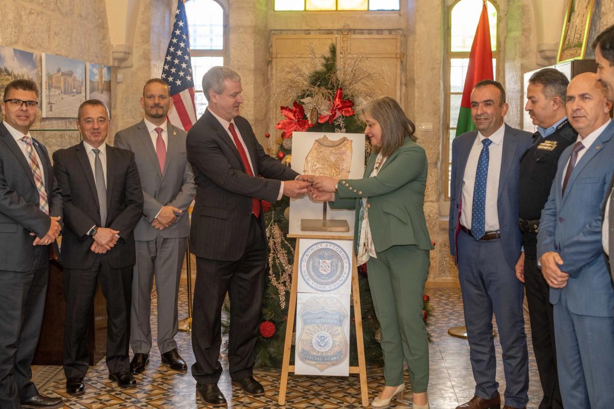 Repatriation ceremony US Office of Palestinian Affairs