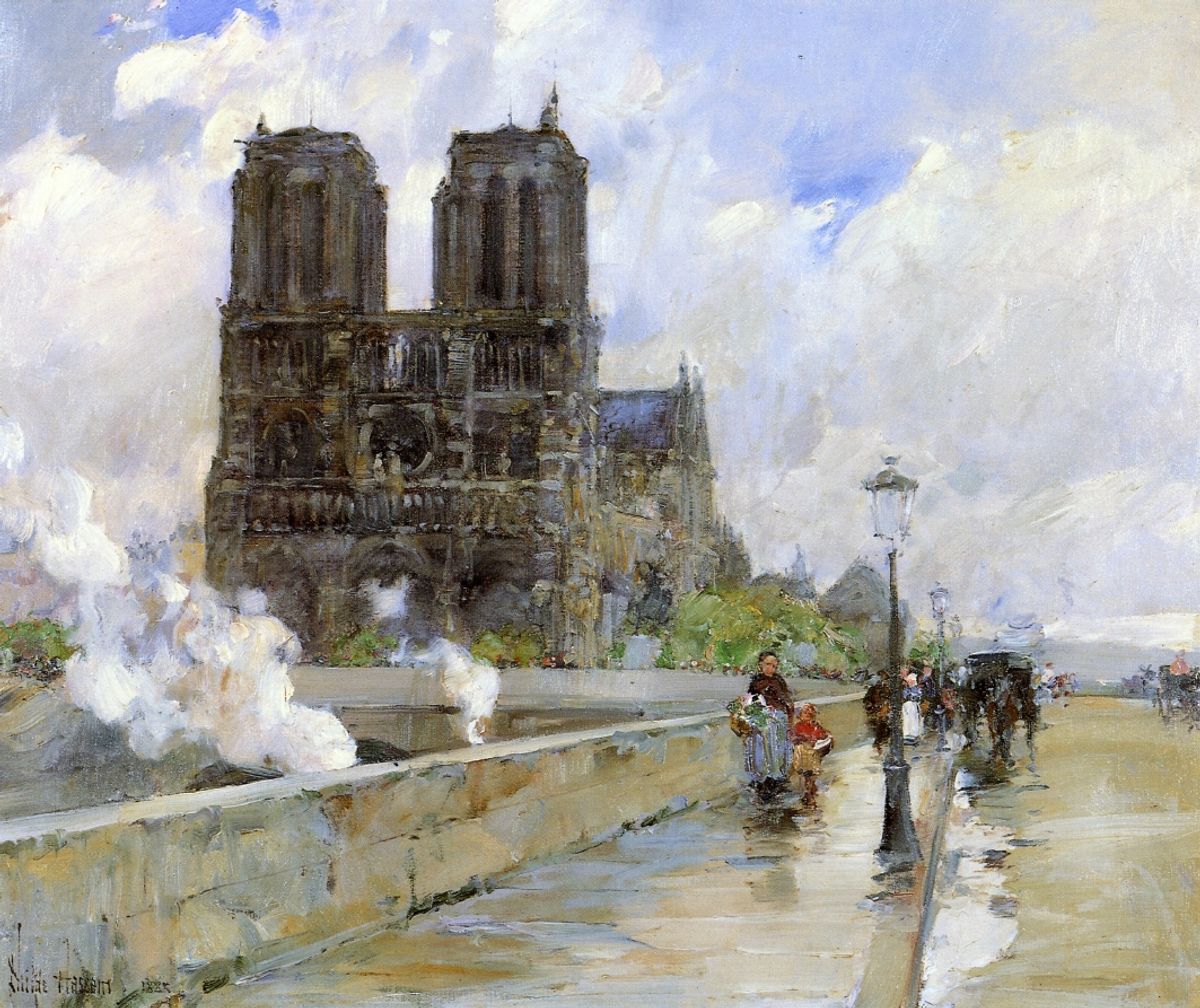 Childe Hassam, Notre Dame Cathedral, Paris, 1888 (1888)